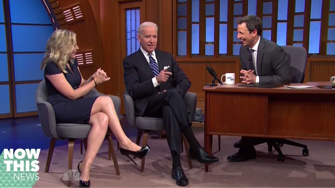 Joe Biden on the Seth Meyers Show.