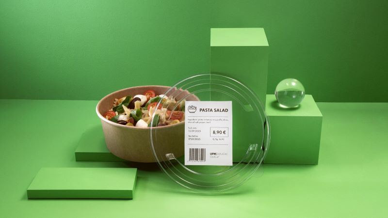 A bowl of salad with a price tag

Description automatically generated