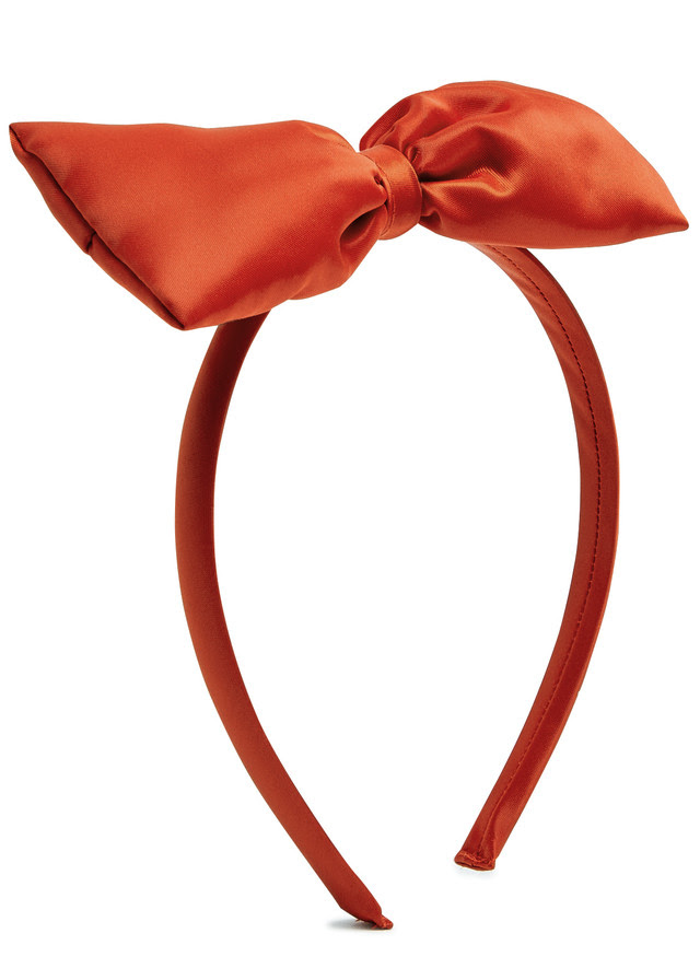 MINI RODINI Bow-embellished satin headband