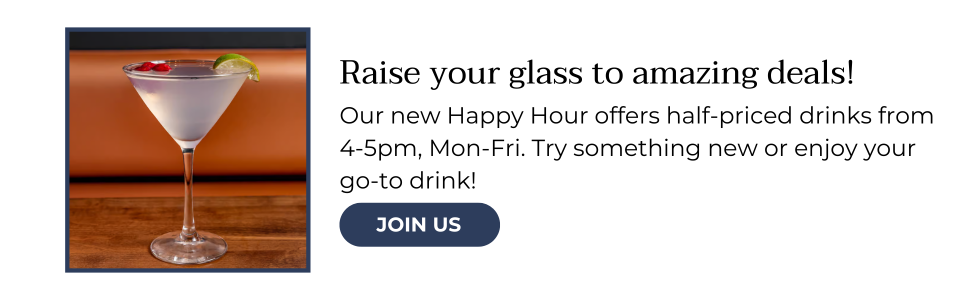 New Happy Hour Schedule