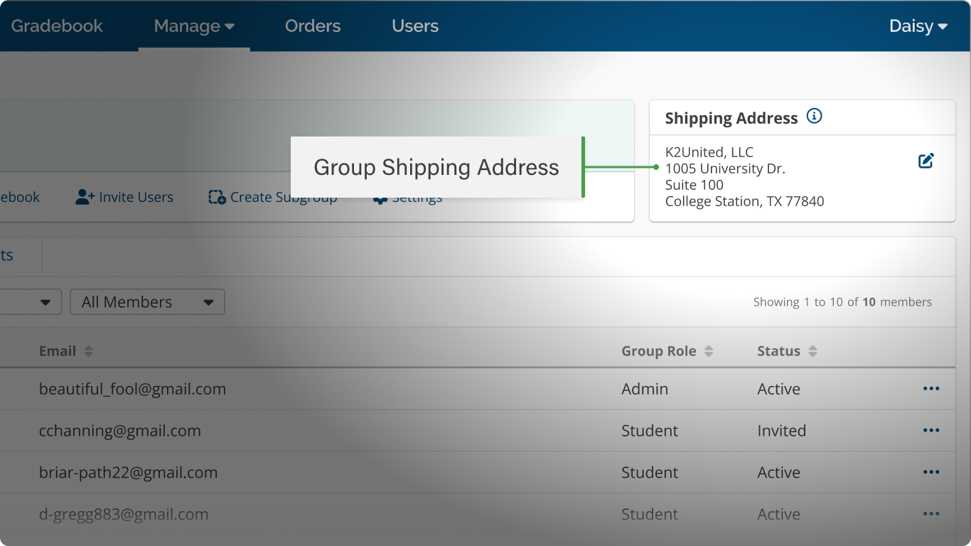 Email Group Shipping