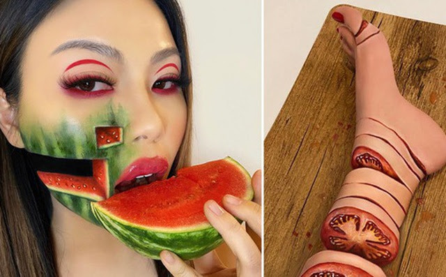 Bỏ nghề gõ đầu trẻ sang làm chuyên gia makeup, cô gái gây sốt MXH với những tác phẩm body-painting cực dị