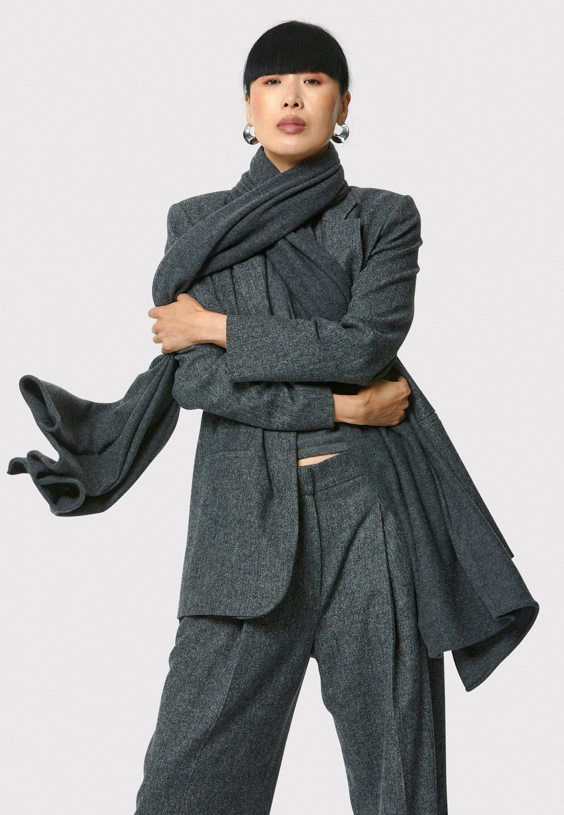 Image of Cashmere Travel Wrap Charcoal