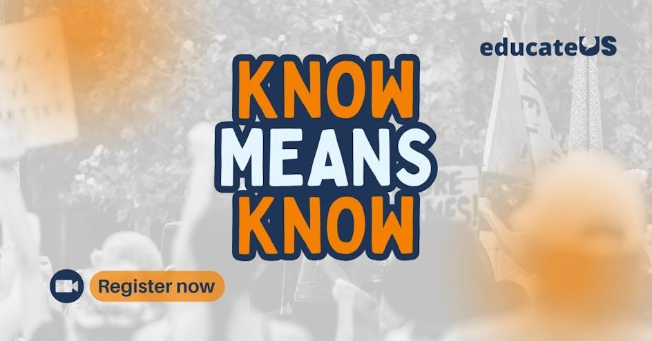 Know Means Know: Helping Men Resist Radicalization organized by EducateUS