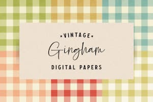 Vintage gingham papers