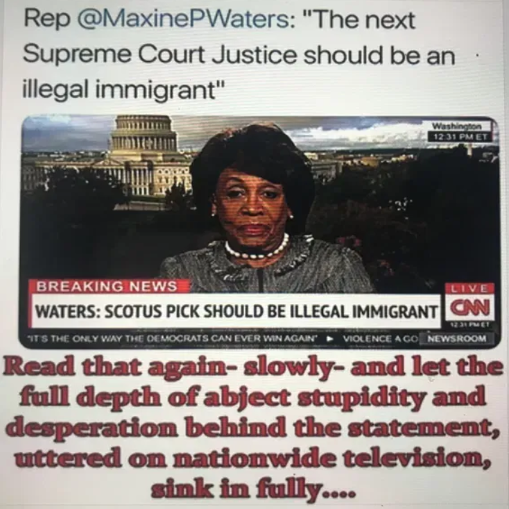 Maxine Waters advocates for the immigrants.