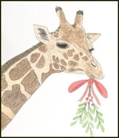 Christmas-Giraffe-Mistletoe