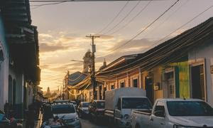 La ciudad de Granada, situada al oeste de Nicaragua.