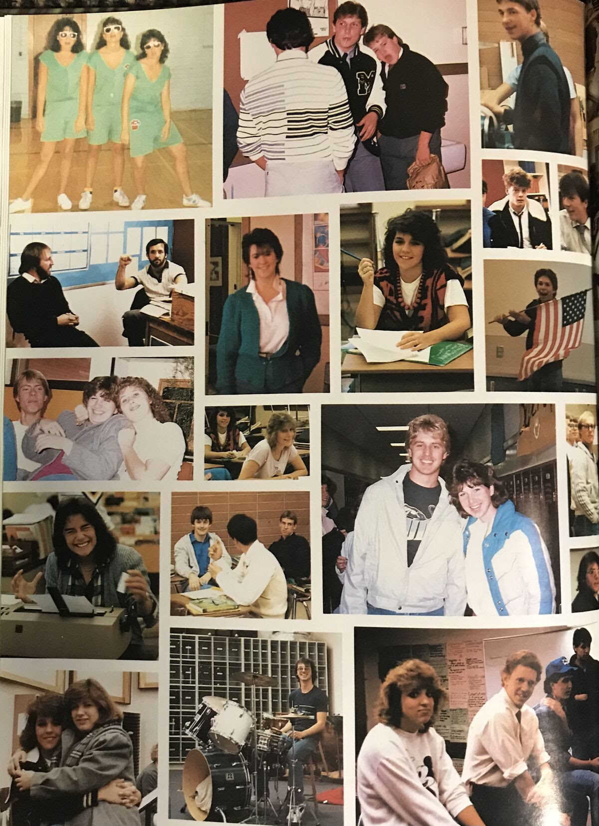 A collage of photos from MHS in the 1980s