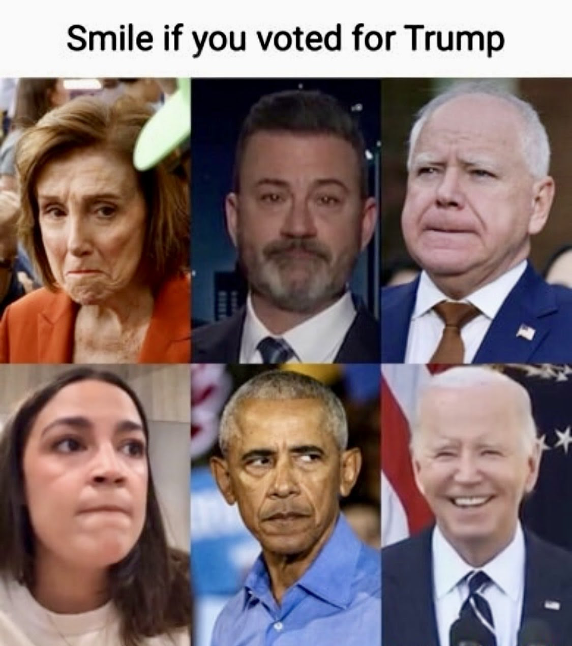 Smile if you voted for Trump  meme.