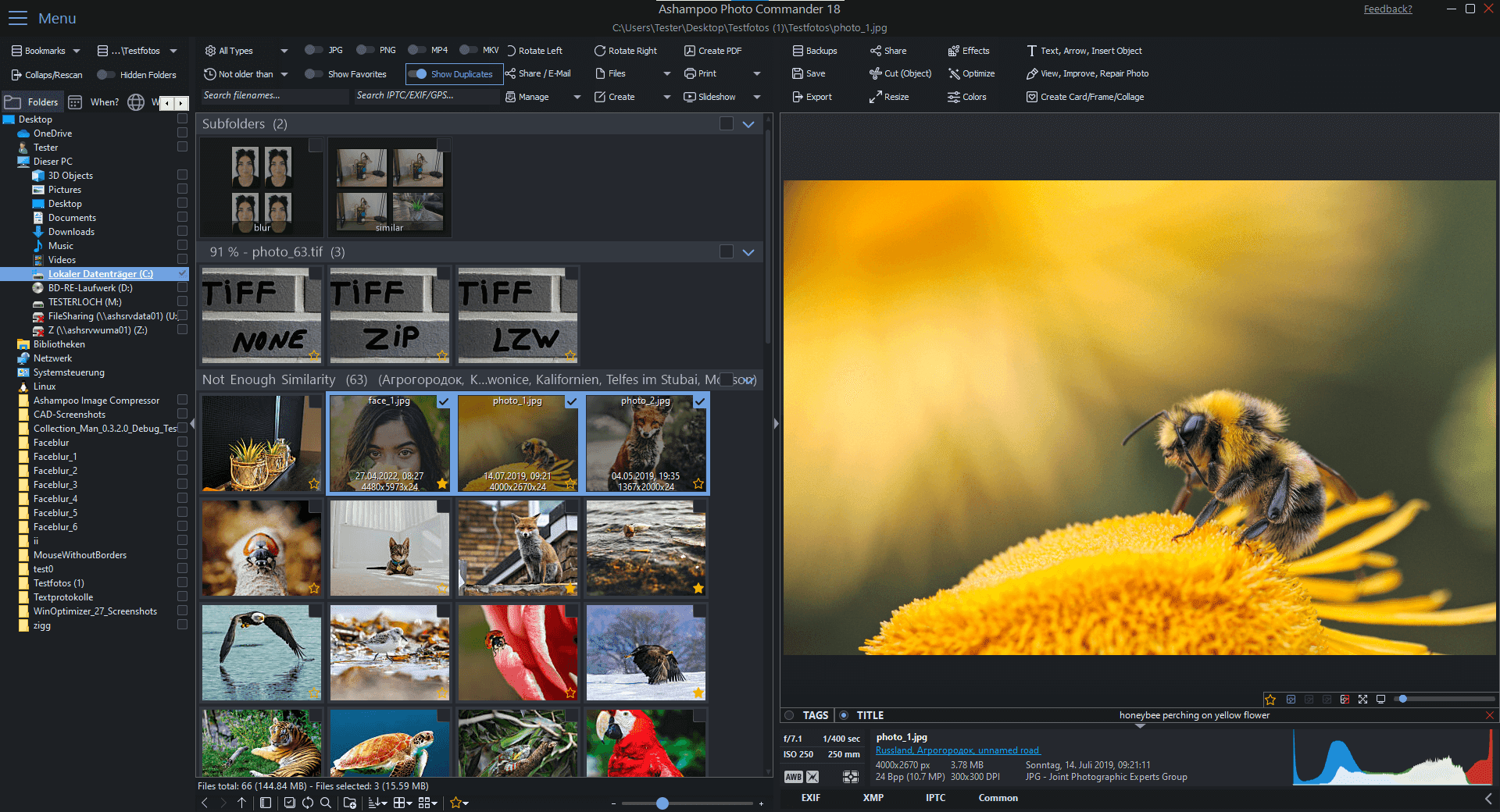 Ashampoo Photo Commander 18 Screenshot - Interface