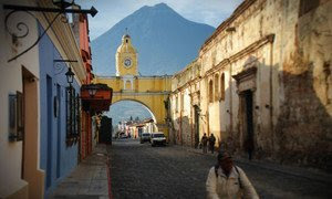 Una calle de la ciudad guatemalteca de Antigua.