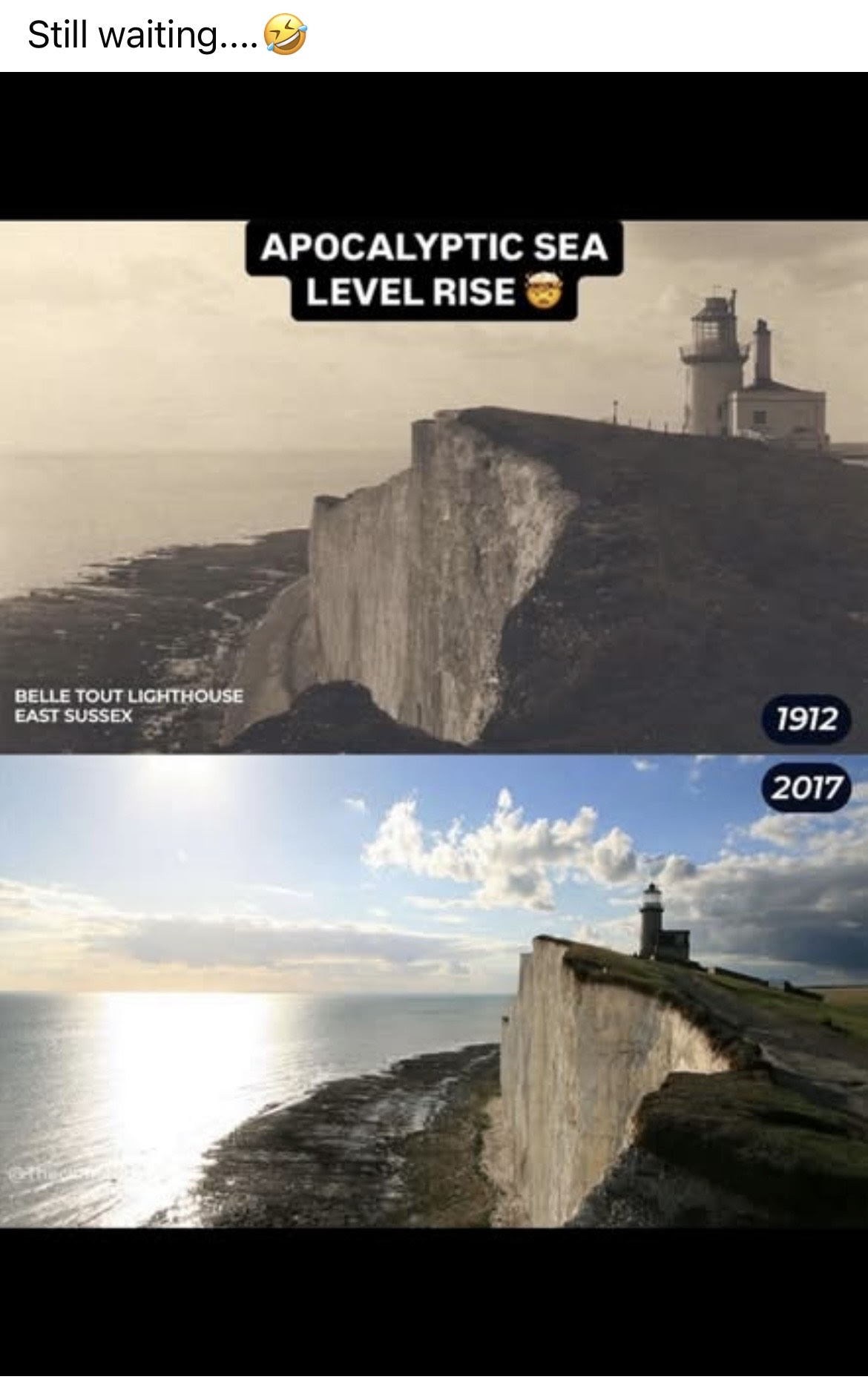 Images sowing no sea level rise in 100 years.