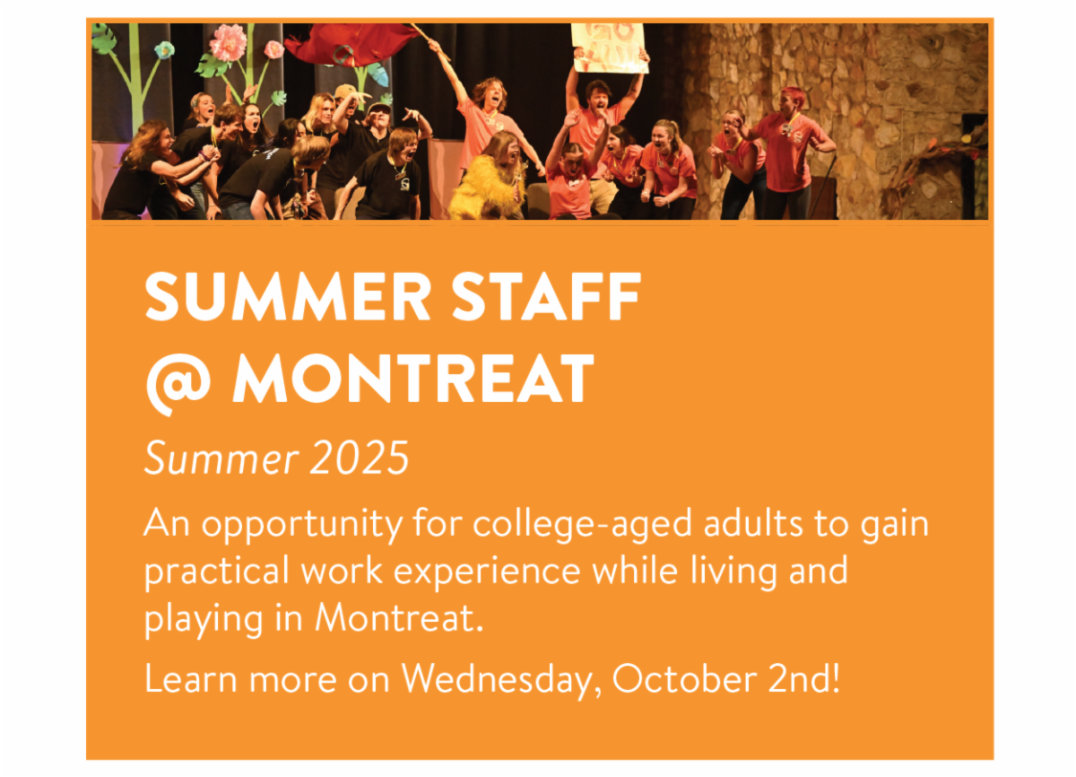 Summer Staff @ Montreat - Summer 2025 An opportunity for college-aged adults to gain practical work experience while living and playing in Montreat. Learn more on Wednesday, October 2nd!