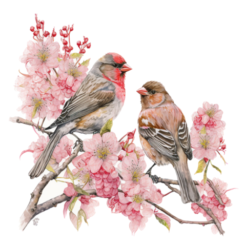 Bird-house-finches