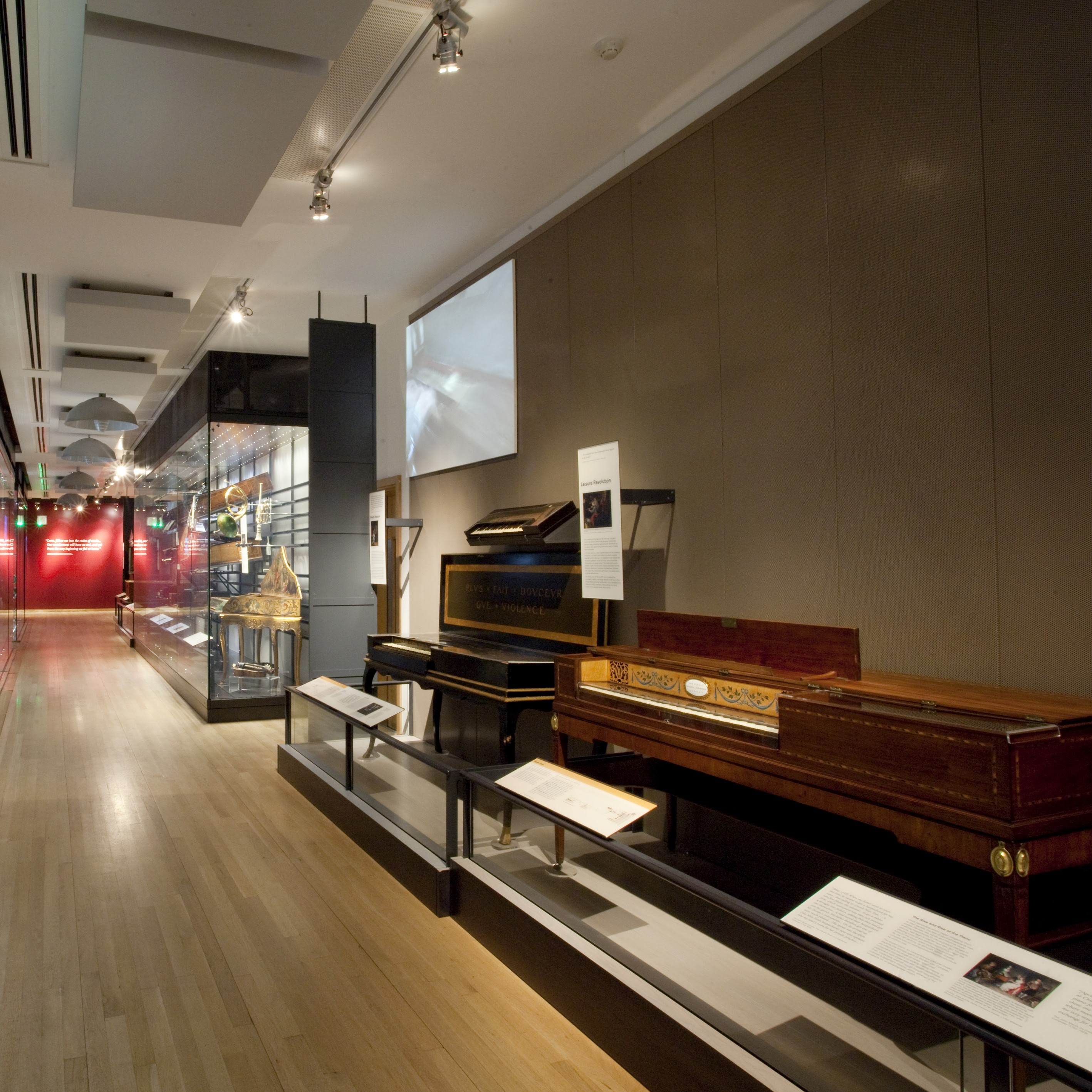 A keyboard display in the Music Gallery