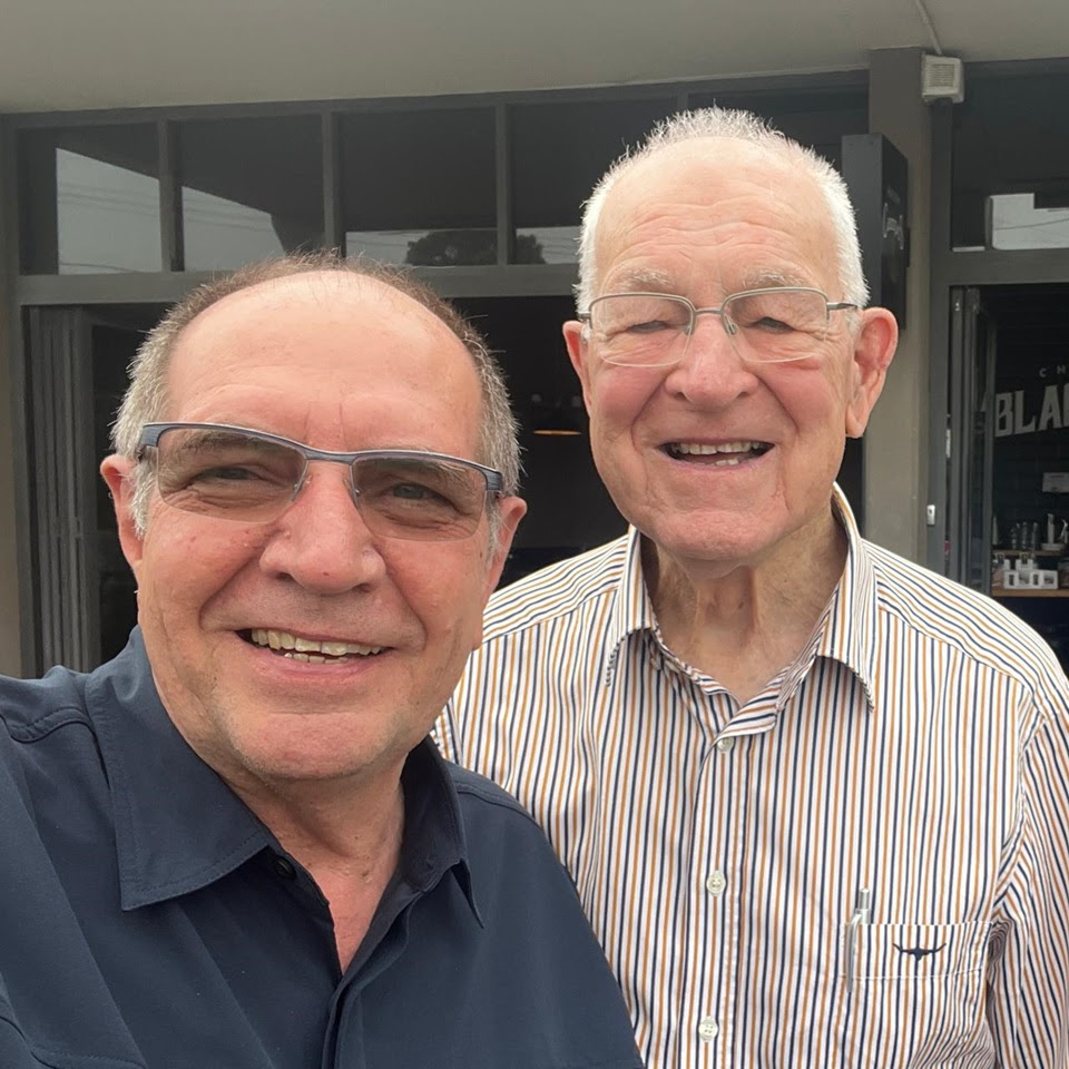 Johan and Tom after having a quick lunch in Drummoyne