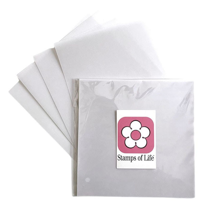 Image of 6x6 White Vellum Paper Pack - 16 Sheets