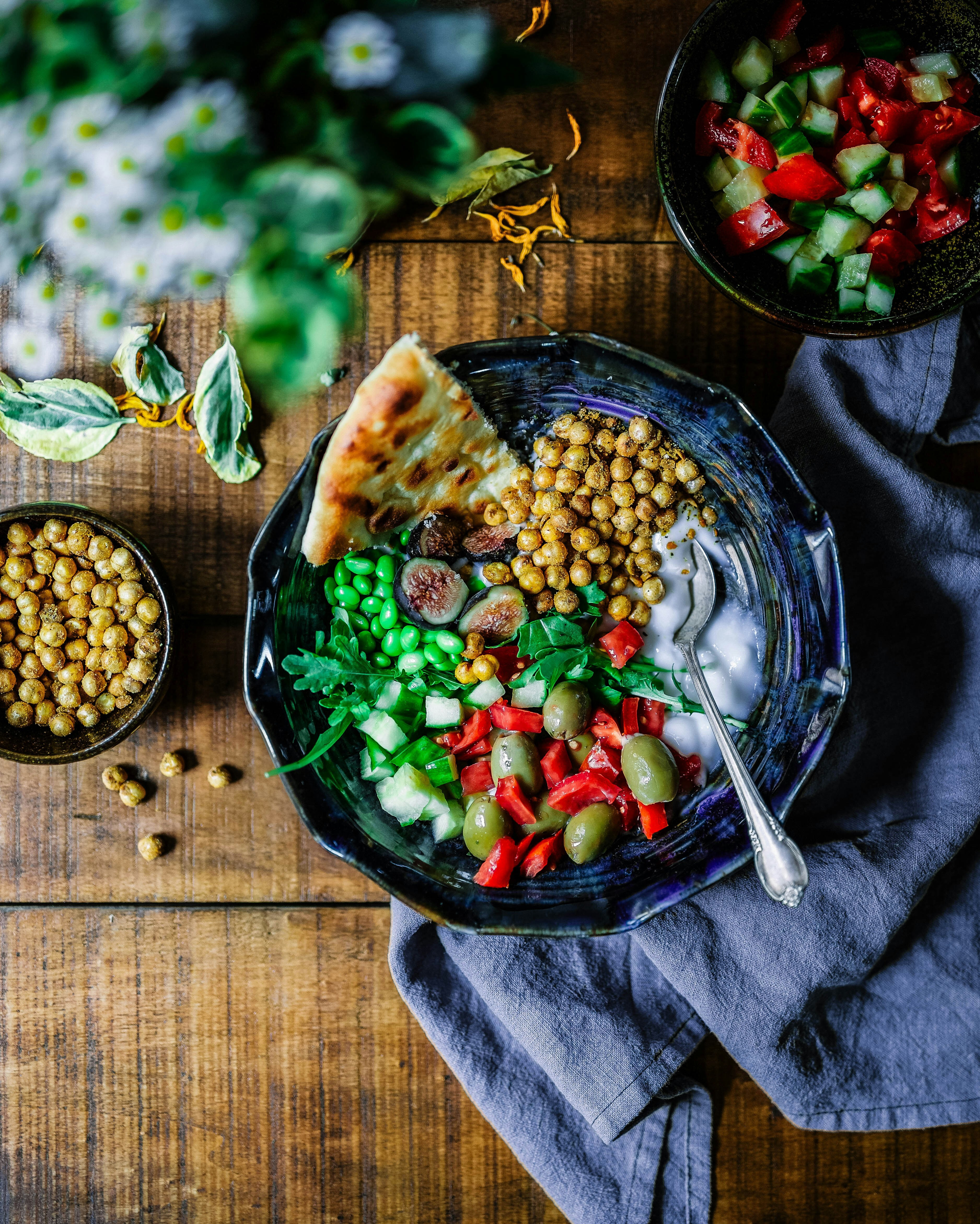 bowls of food