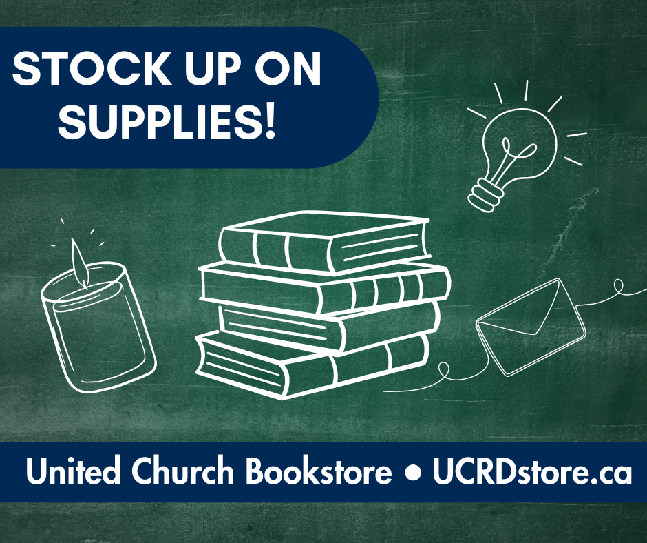 stock up on supplies/United Church Bookstore