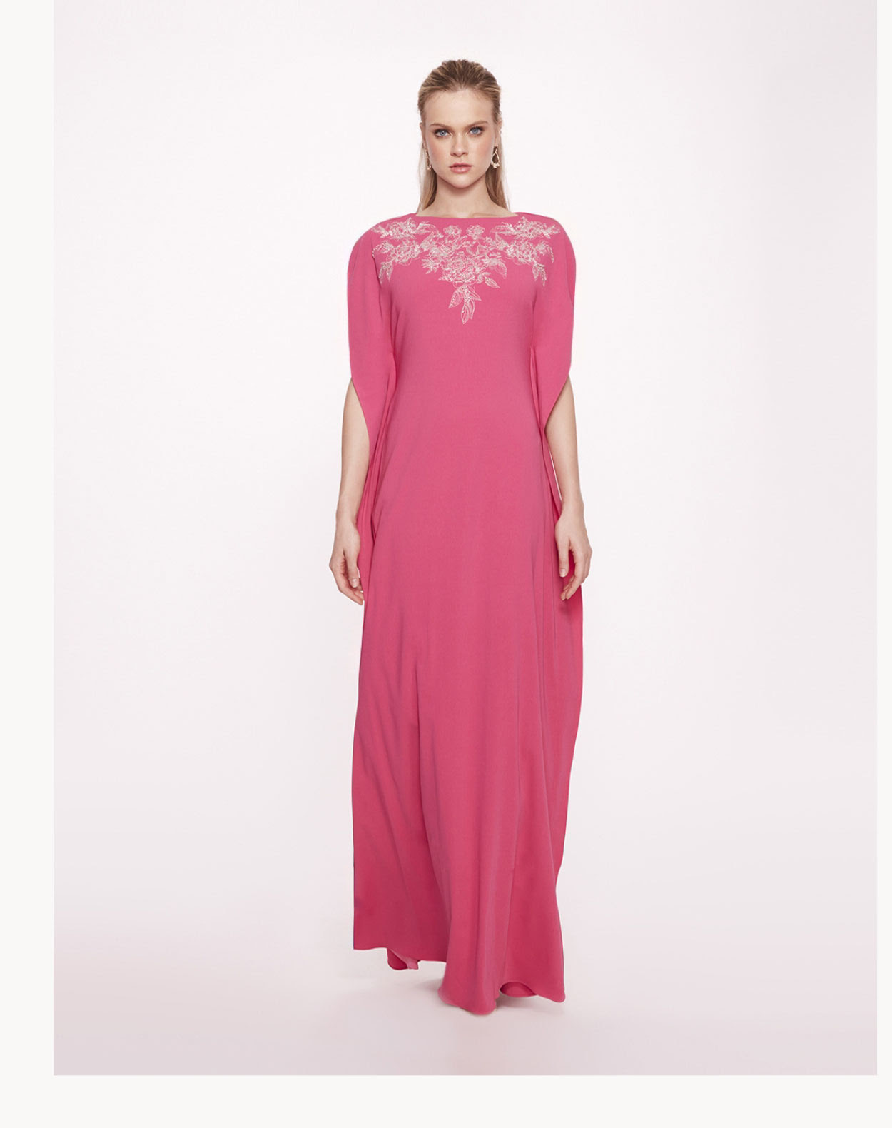 Embroidered Crepe Kaftan