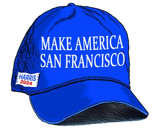 Blue cap that says Make America San Francisco.