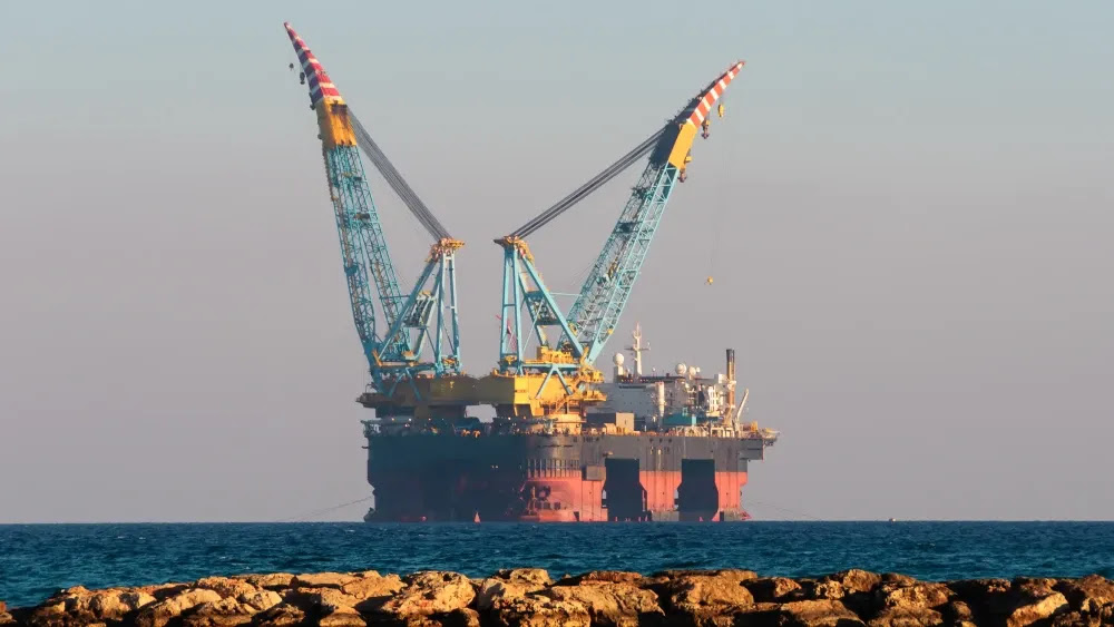 Oil rig off Cyprus coast