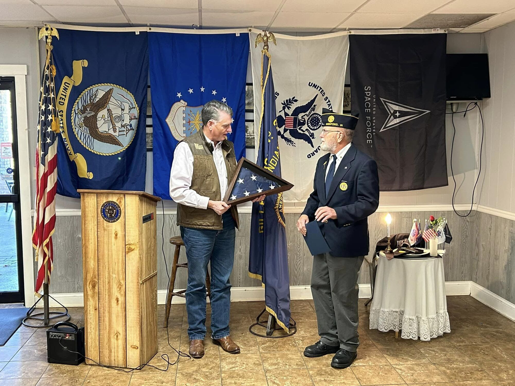 Veteran's Day Flag Presentation at American Legion Post #33 