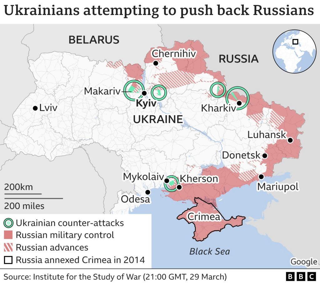 Ukraine War map.