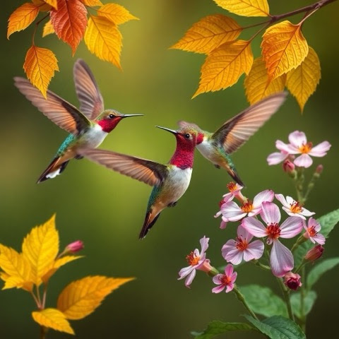 Hummingbirds-3-in-Fall