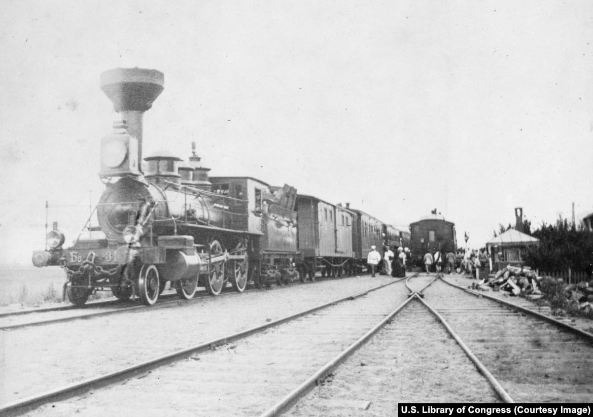 A steam train on the Trans-Siberian Railway