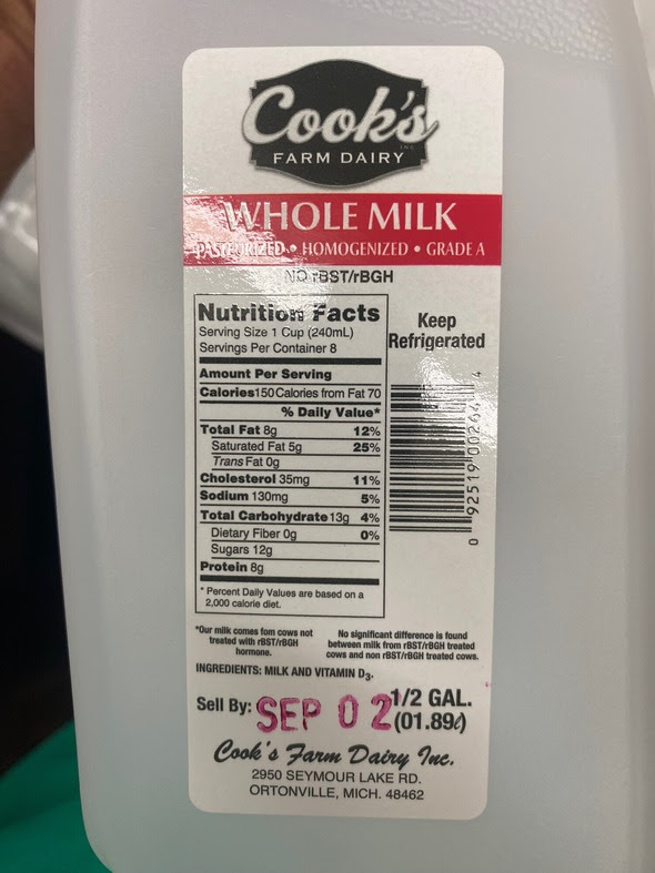 Cook's milk