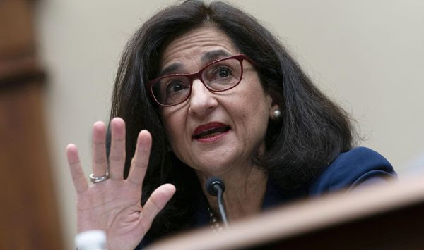 Columbia University President Nemat (Minouche) Shafik testifies before the House Committee on Education and the Workforce hearing on &quot;Columbia in Crisis: Columbia University&#x27;s Response to Antisemitism&quot; on Capitol Hill in Washington, Wednesday, April 17, 2024. Columbia University president Minouche Shafik is no stranger to navigating complex international issues, having worked at some of the world’s most prominent global financial institutions. (AP Photo/Jose Luis Magana, File)