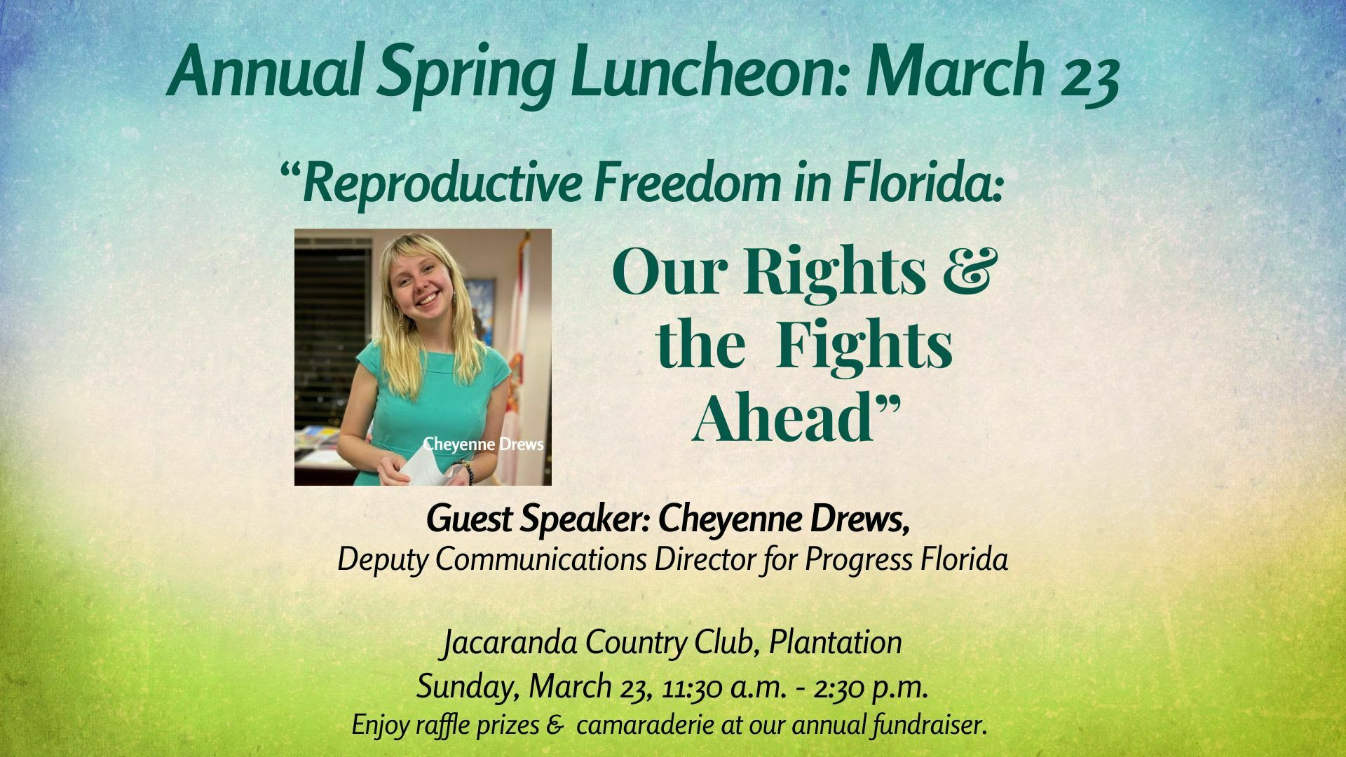 Annual Spring Luncheon w/League of Women Voters Broward County