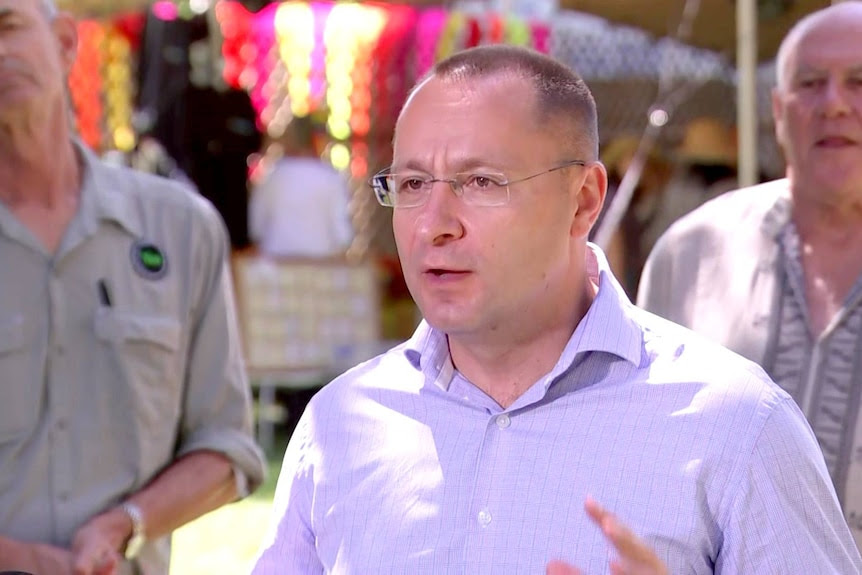 Ukraine's Ambassador to Australia Vasyl Myroshnychenko at the Womadelaide music festival.