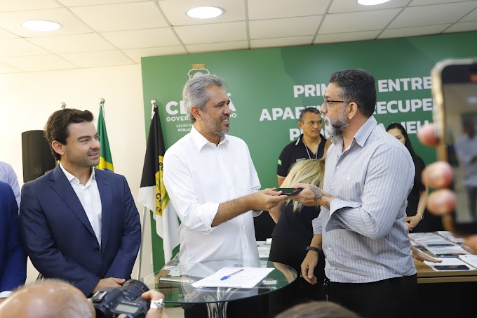 Meu Celular: primeiros celulares recuperados pelas Forças de Segurança do Ceará são entregues em Fortaleza.