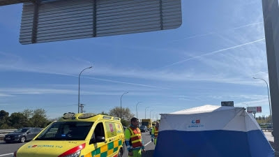 Muere un motorista de 68 años en un accidente en la A-42, a la altura de San Fernando