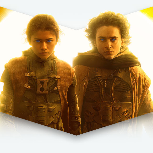 Actors Zendaya and Timothée Chalamet as seen in the film Dune: Part Two.