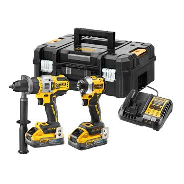 Image of DEWALT DCK2052H2T 18V Powerstack Twin Kit, 2x 5.0Ah Batteries