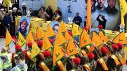 Manifestazione di Hezbollah in Libano a sostegno palestinese