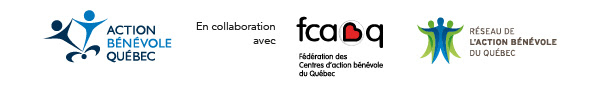 Les prix Hommage bénévolat-Québec remercie ses partenaires : la Fédération des centres d’action bénévoles du Québec (FCABQ) et le Réseau de l’action bénévole du Québec (RABQ).