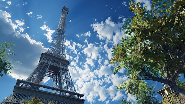 Photorealistic HighDetail Eiffel Tower in Paris