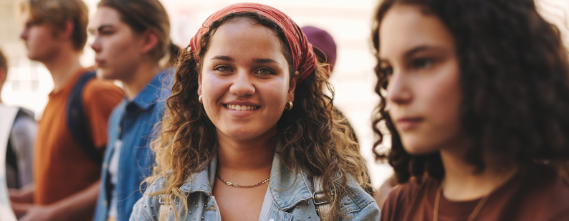 Girl looking at the camera