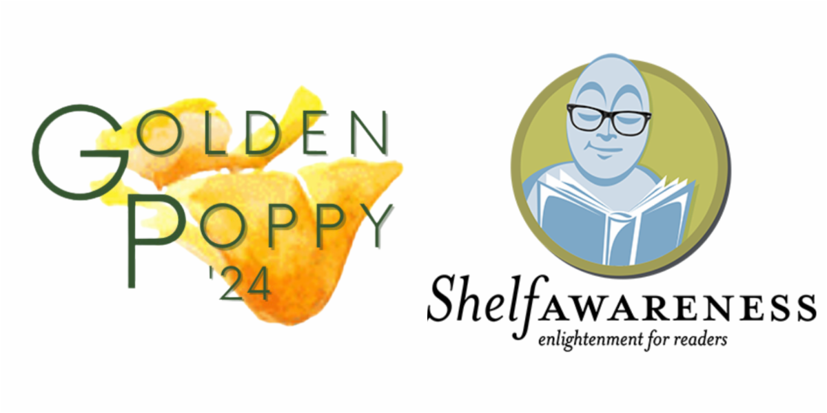 Golden Poppy '24 and Shelf Awareness logos