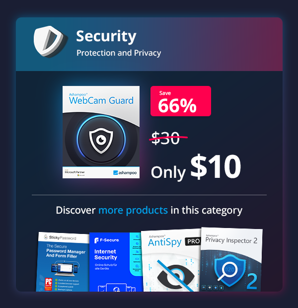 Ashampoo Webcam Guard Discount Coupon