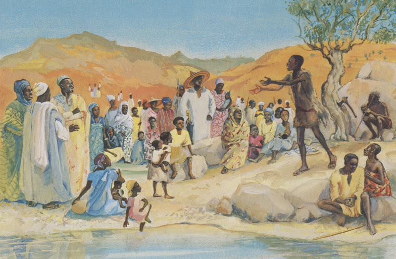 John the Baptist preaching in the desert