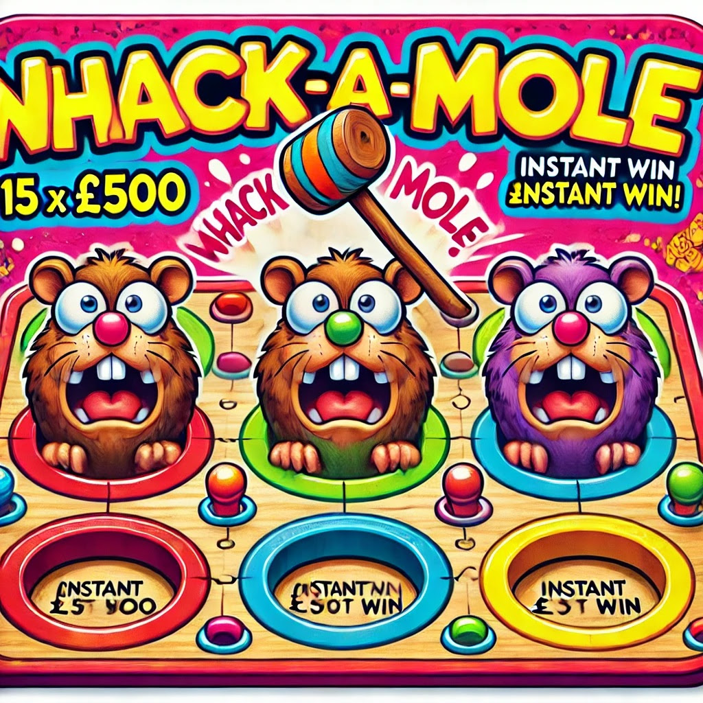 Image of WHACK-A-MOLE INSTANT WIN COMP! WIN £8,000  - 15 X £500 INSTANT WINS + £500 END PRIZE FOR 69P#1