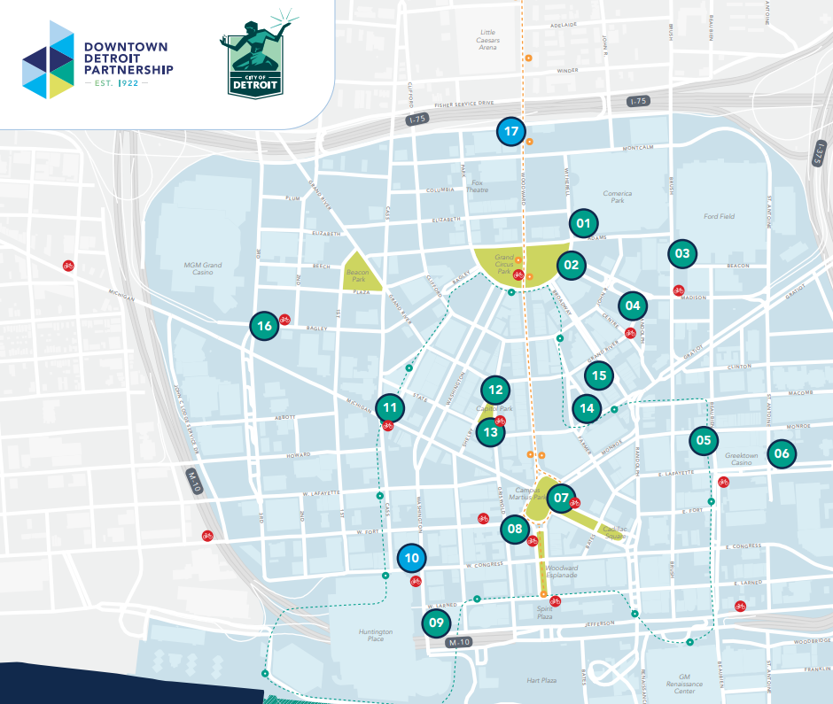 Downtown kiosks map - Updated