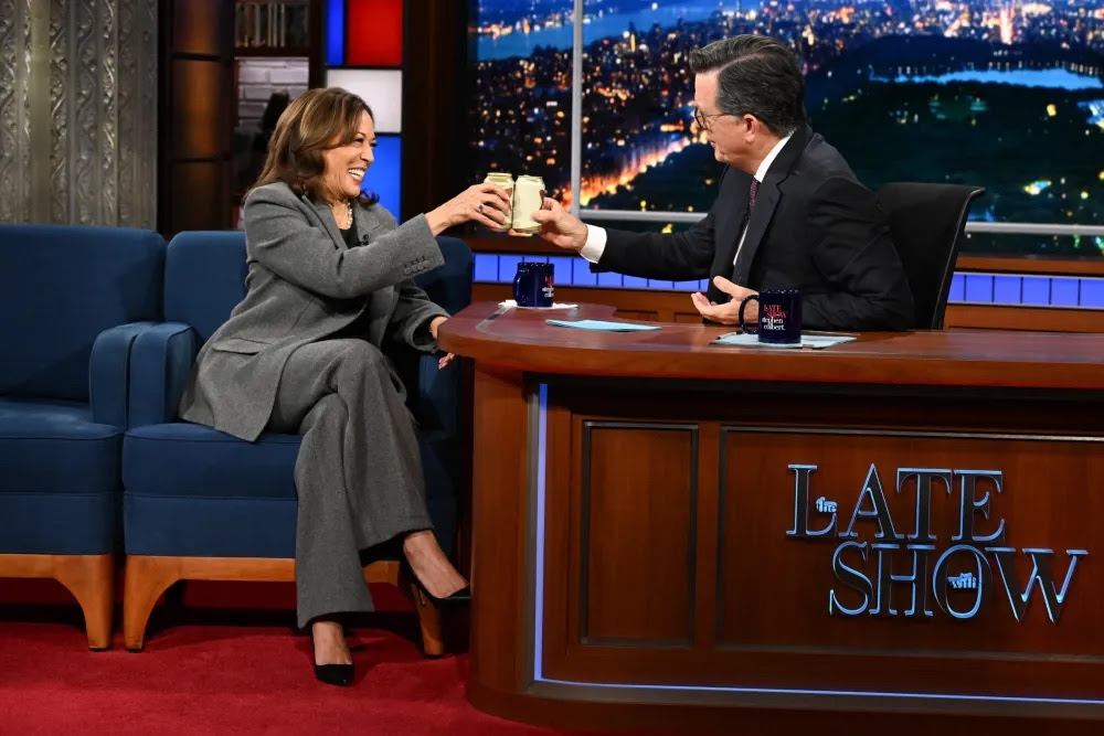 Harris on Colbert TV Show.