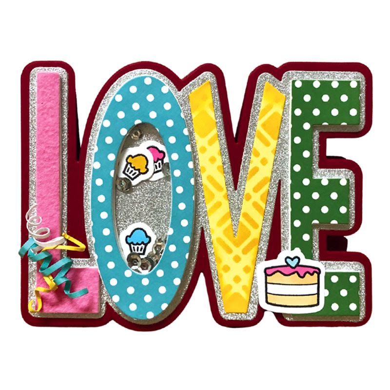 Image of Love Word A2 Shaped Card Fold-it Die Set (3 Pack)